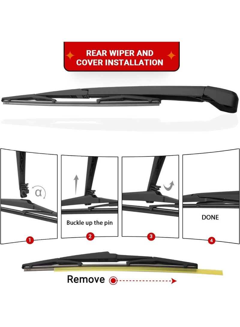 استبدال شفرات مساحات الزجاج الأمامي لتويوتا CHR C-HR 2018 2019 2020 2021 جودة المصنع الأصلية، مجموعة شفرات المساحات الأمامية والخلفية للسيارة - 26" 16" 14" (مجموعة من 3 قطع) - Image 4